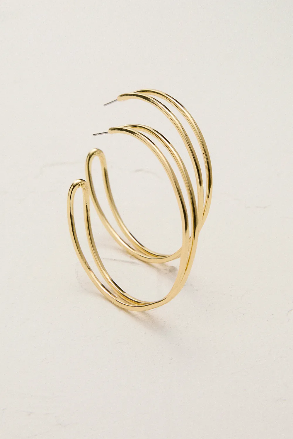 14kt Gold Plated Criss Cross Hoop Earring BKK24080