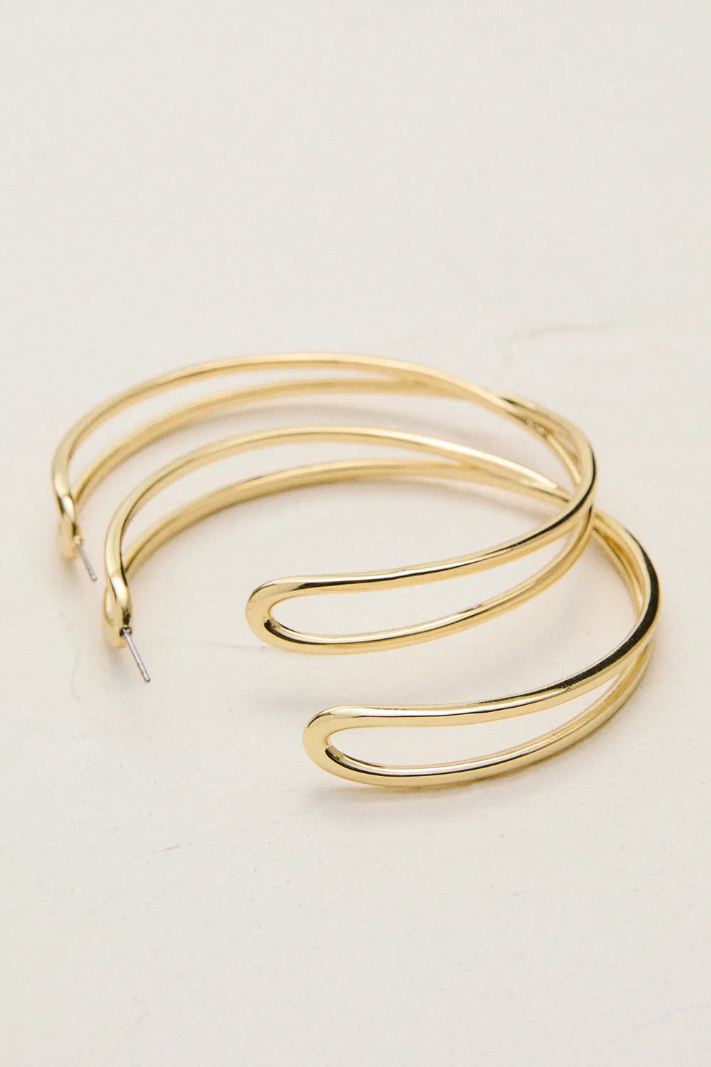 14kt Gold Plated Criss Cross Hoop Earring BKK24080 3 14kt Gold Plated Criss Cross Hoop Earring BKK24080