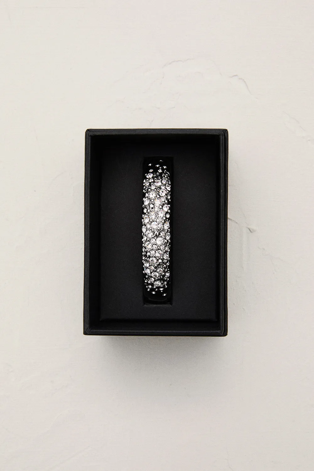 Silver Tone Encrusted Hoop & T-Bar Bangle BKK24081 4 Silver Tone Encrusted Hoop & T-Bar Bangle BKK24081