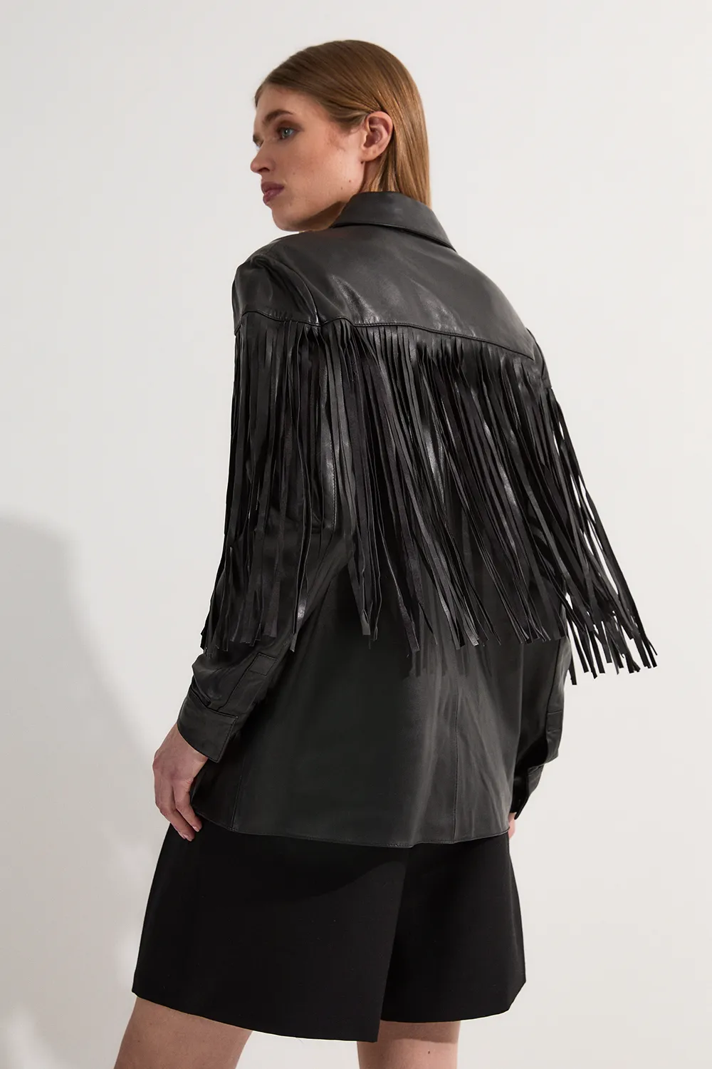 Leather Tassel Jacket BKK24214 5 Leather Tassel Jacket BKK24214
