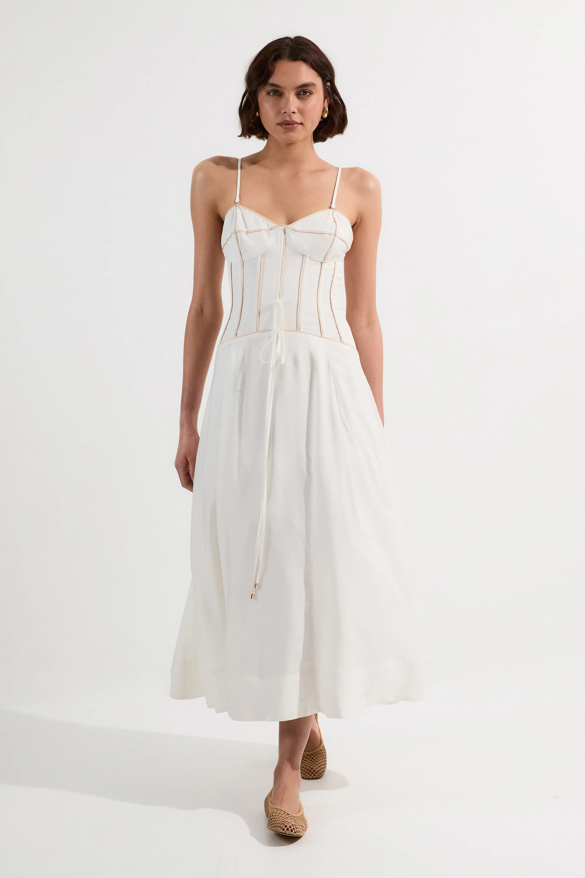 Petite Viscose Linen Corset Prom Dress BKK24332 3 Petite Viscose Linen Corset Prom Dress BKK24332