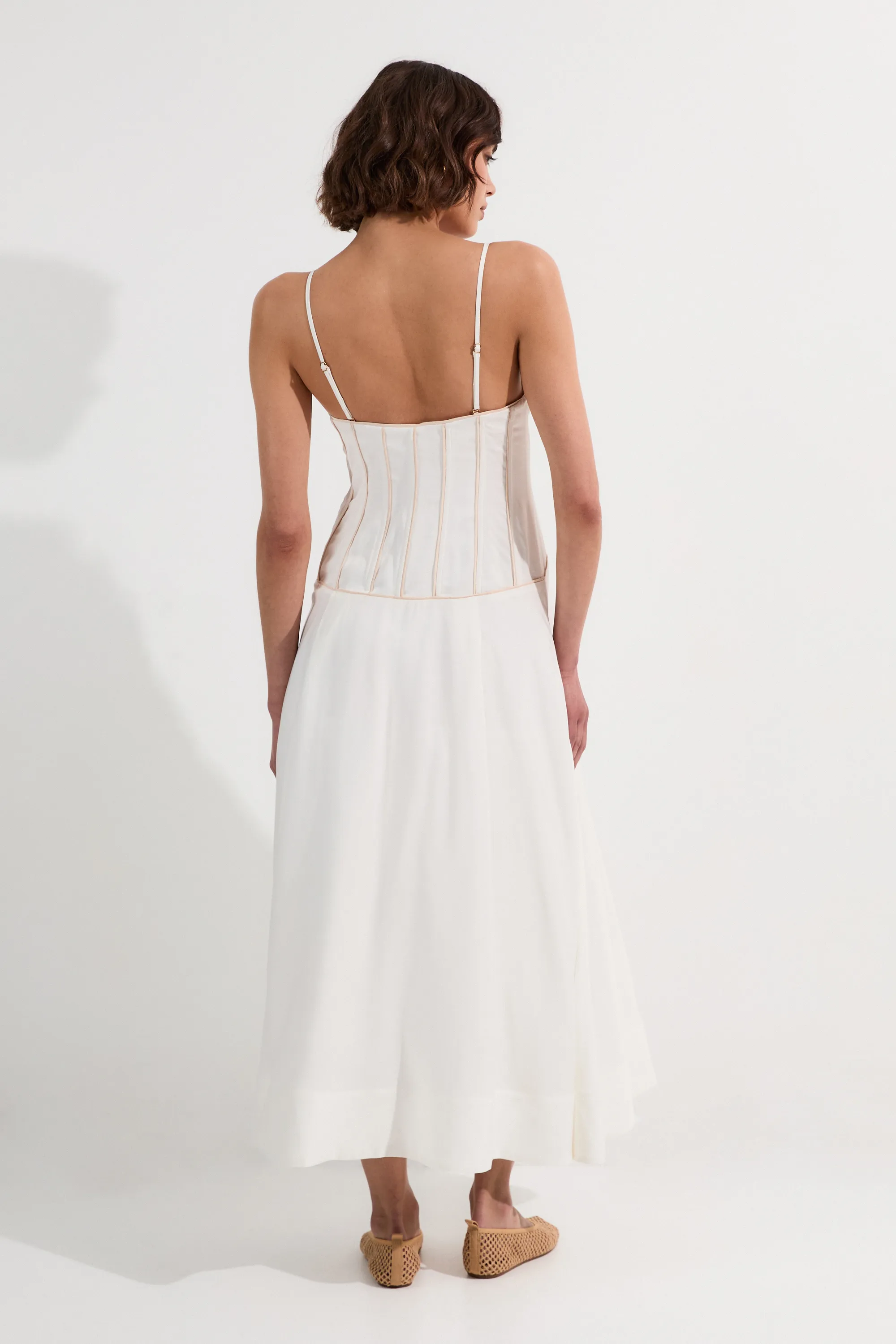 Petite Viscose Linen Corset Prom Dress BKK24332 5 Petite Viscose Linen Corset Prom Dress BKK24332