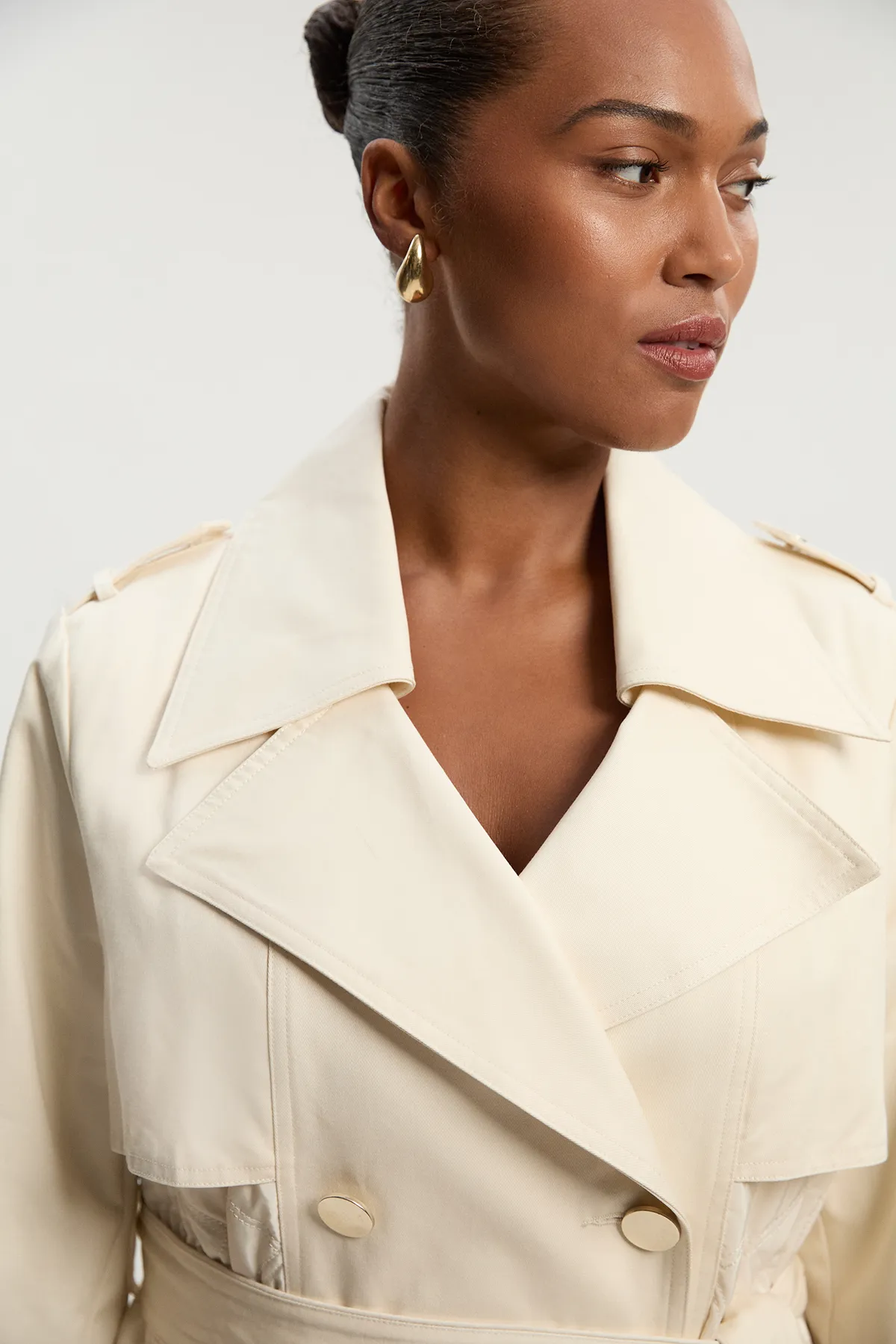 Plus Size Quilted Trench Coat BKK24344 3 Plus Size Quilted Trench Coat BKK24344