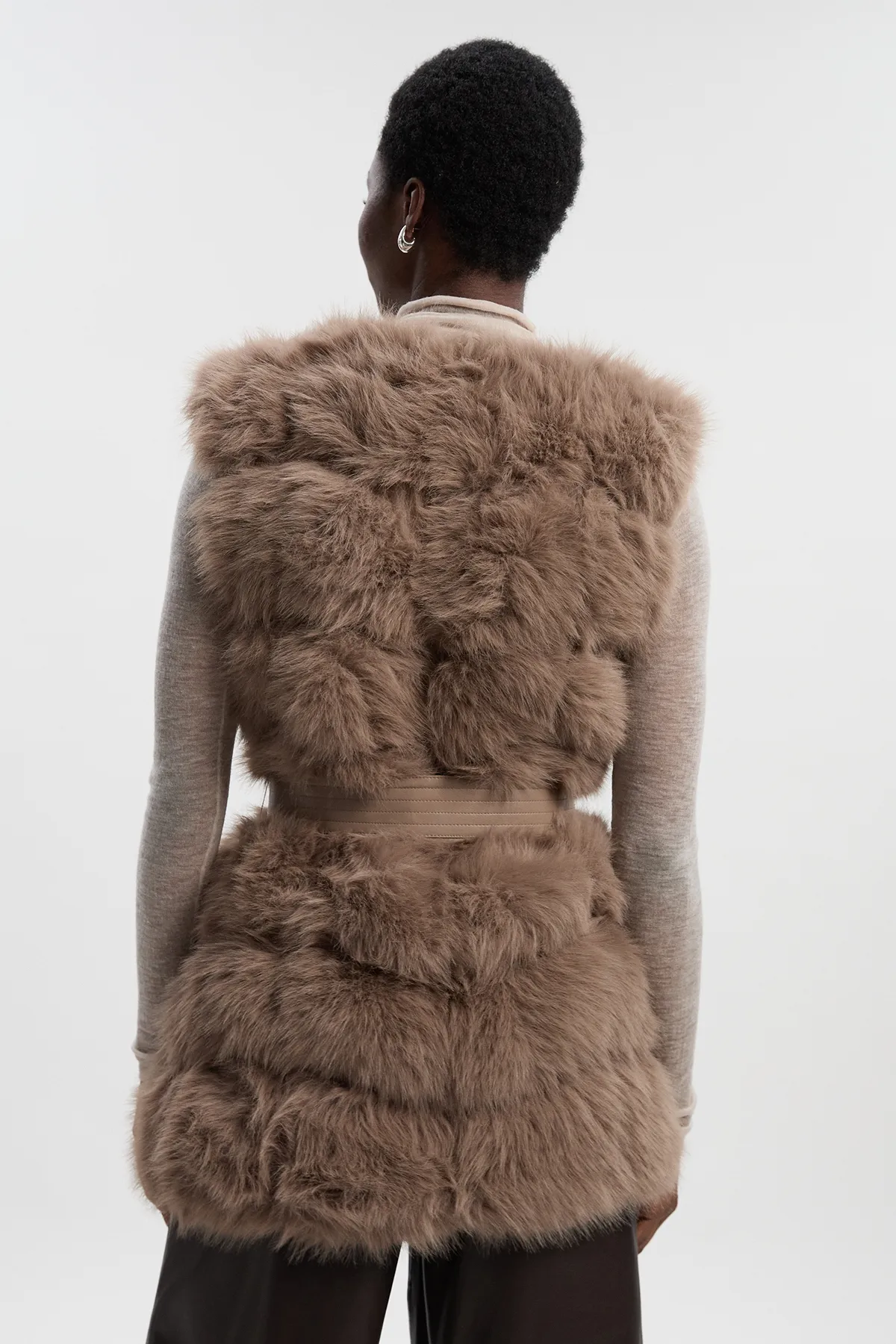 Petite Faux Fur Panelled Gilet BKK24418 5 Petite Faux Fur Panelled Gilet BKK24418