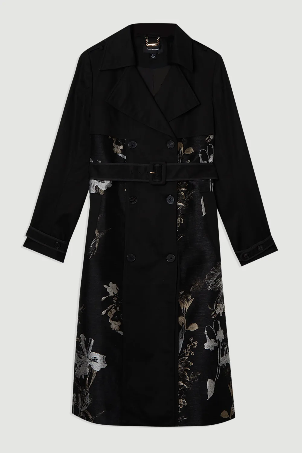 Petite Printed Jacquard Trench Coat BKK24553 4 Petite Printed Jacquard Trench Coat BKK24553