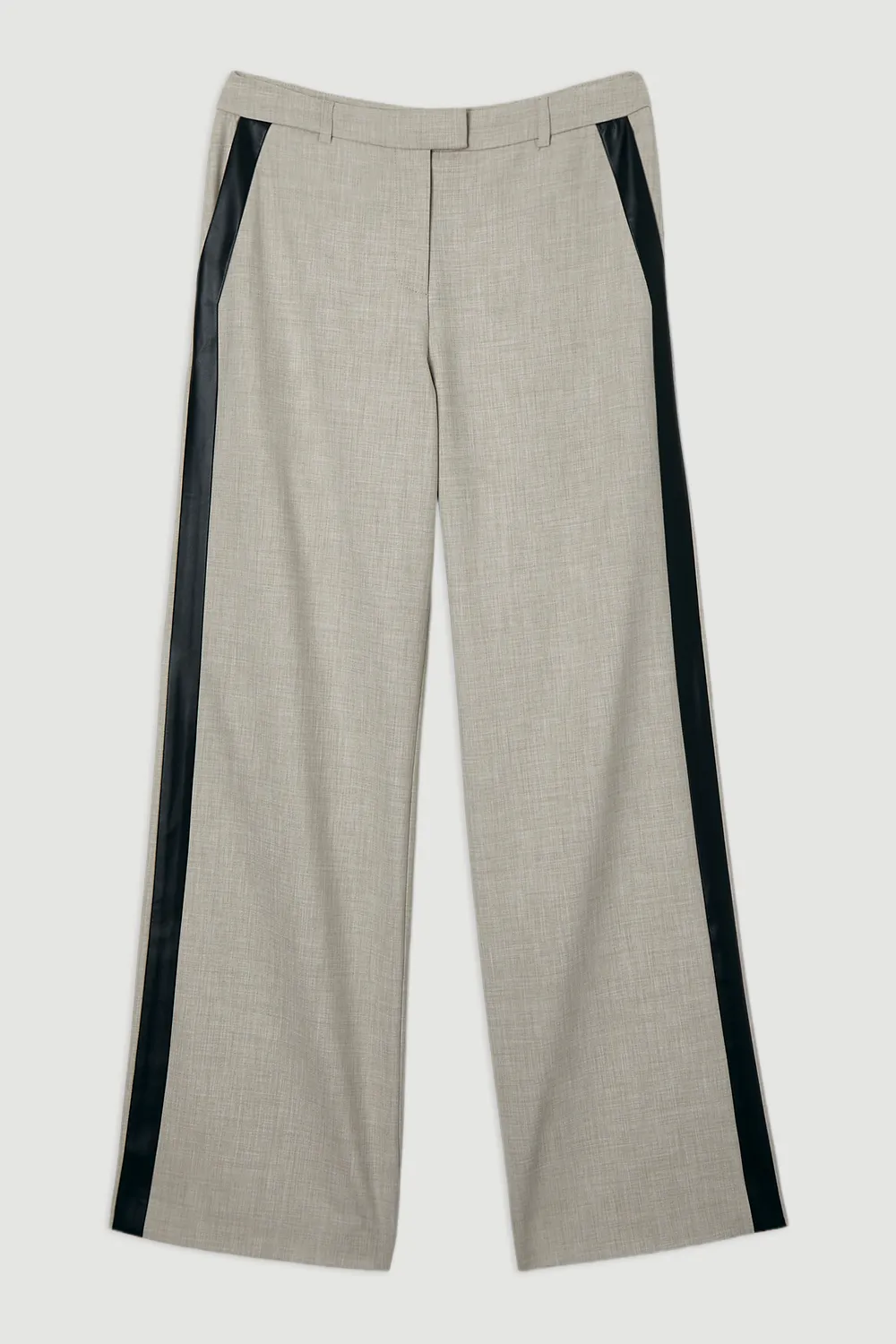 Tailored Marl Pu Tipped Wide Leg Pants BKK24562 4 Tailored Marl Pu Tipped Wide Leg Pants BKK24562