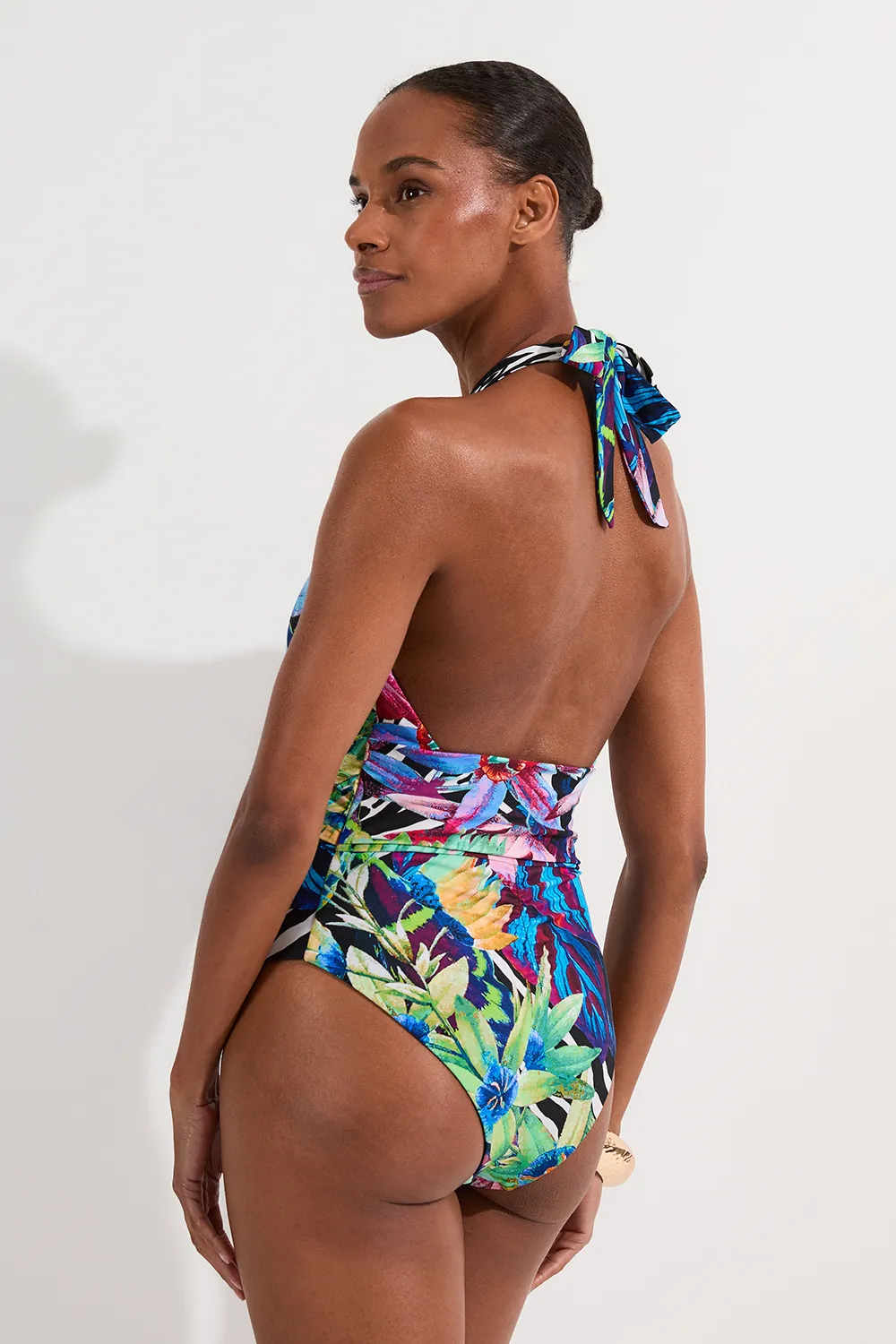 Tropical Floral Plunge Swimsuit BKK24628 5 Tropical Floral Plunge Swimsuit BKK24628