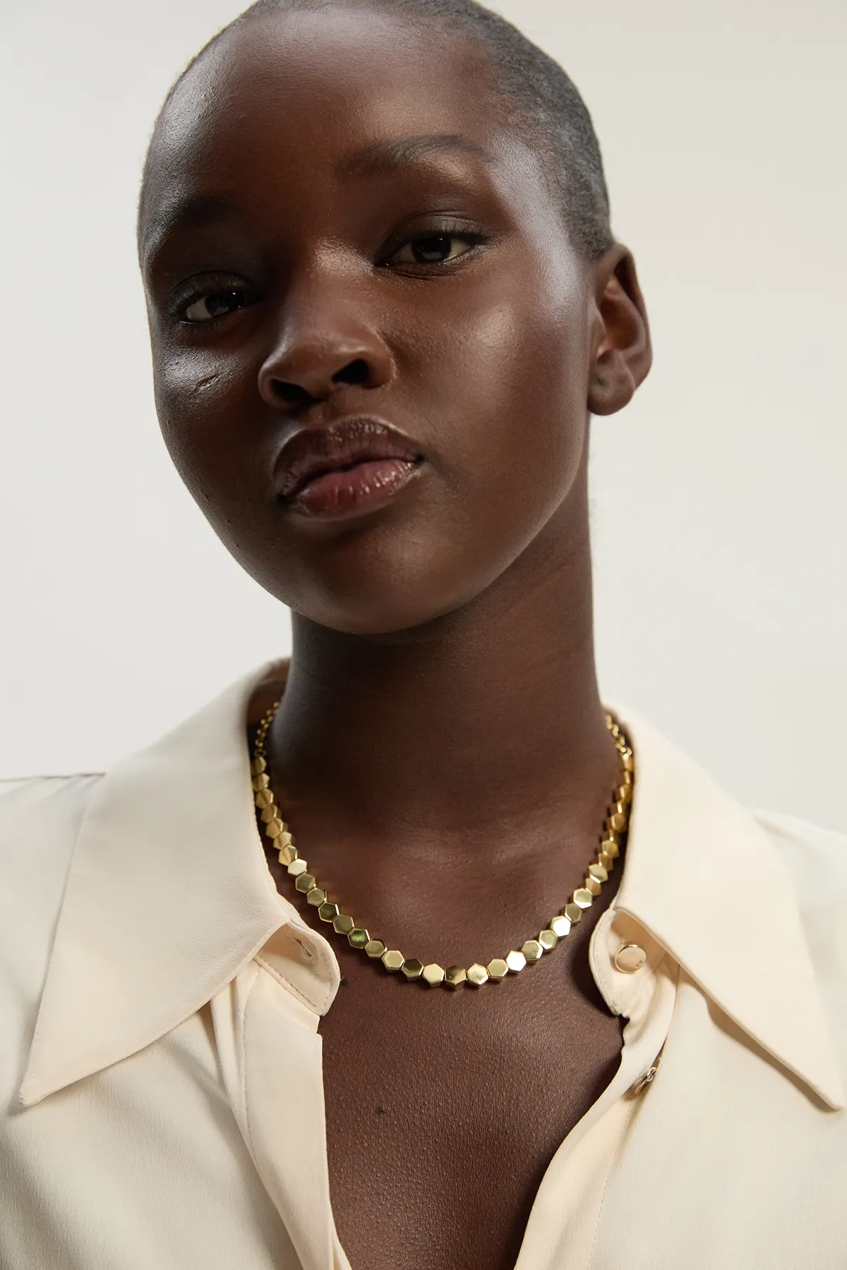 14kt Gold Plated Mosaic Necklace BKK24734