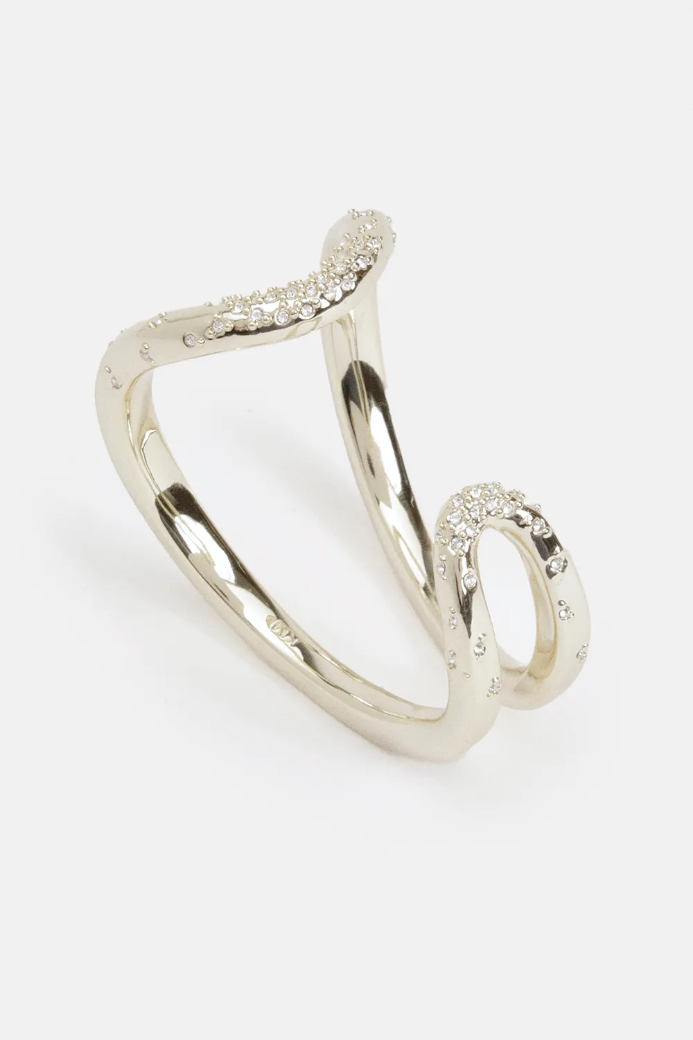 14kt Gold Plated Crystal Sprinkle Loop Cuff BKK24736 3 14kt Gold Plated Crystal Sprinkle Loop Cuff BKK24736