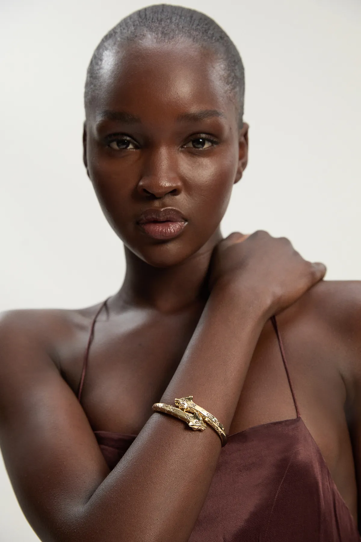 14kt Gold Plated Leopard Cuff BKK24738