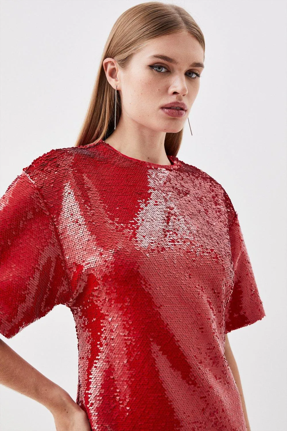 Petite Sequin Woven Mini Dress BKK14553