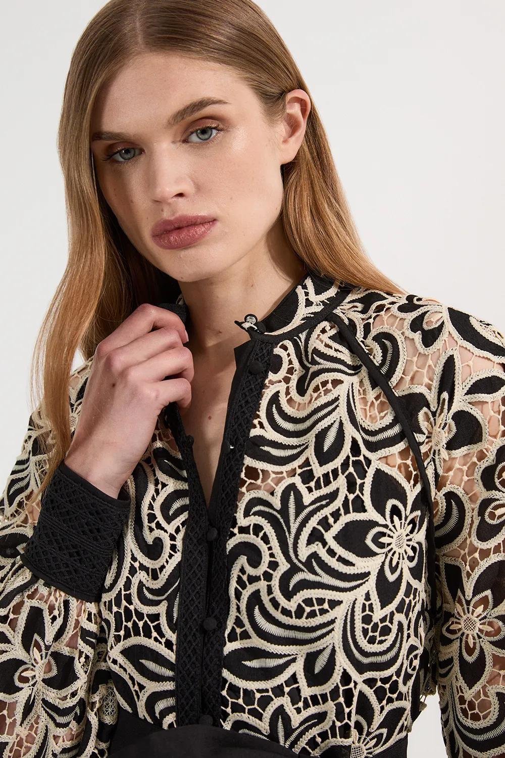 Mono Cutwork Pocket Front Woven Mini Dress BKK24894 3 Mono Cutwork Pocket Front Woven Mini Dress BKK24894