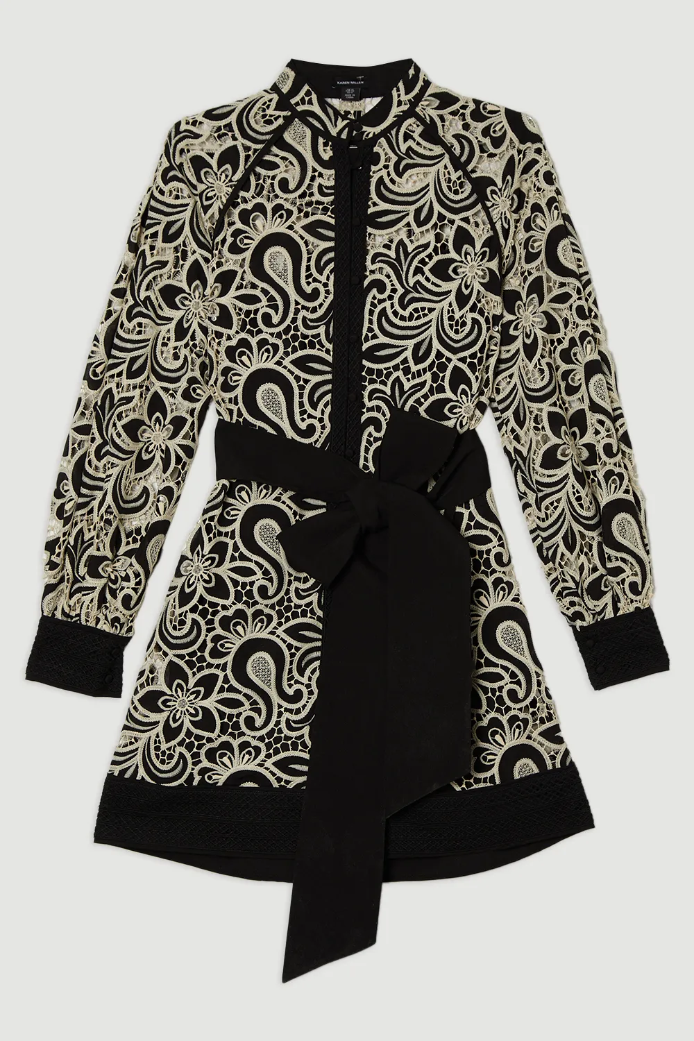 Mono Cutwork Pocket Front Woven Mini Dress BKK24894 4 Mono Cutwork Pocket Front Woven Mini Dress BKK24894