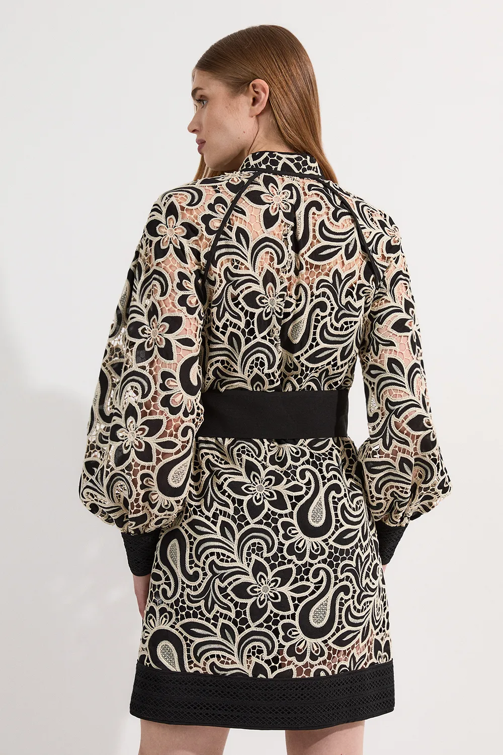 Mono Cutwork Pocket Front Woven Mini Dress BKK24894 5 Mono Cutwork Pocket Front Woven Mini Dress BKK24894