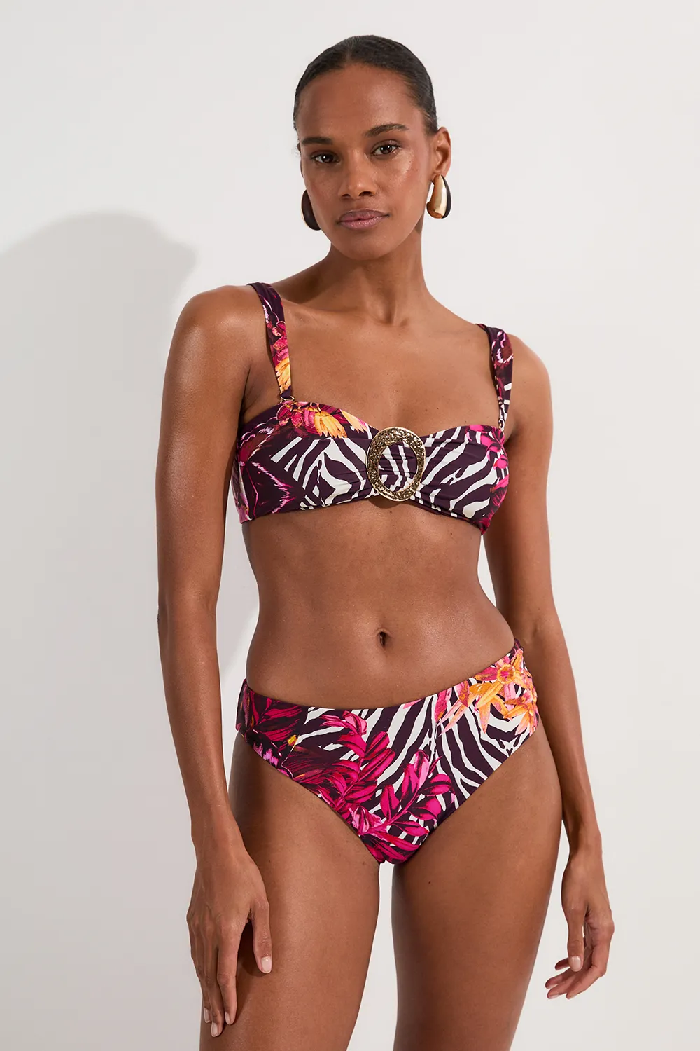 Slinky Bandeau Trim Detail Bikini Top BKK25044