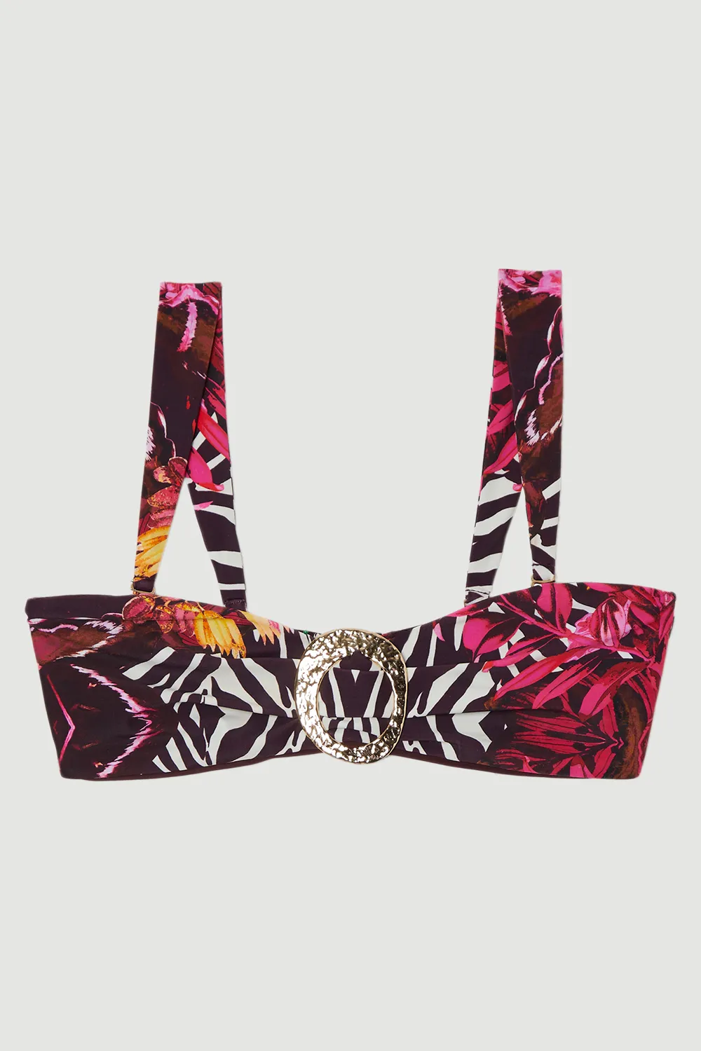 Slinky Bandeau Trim Detail Bikini Top BKK25044