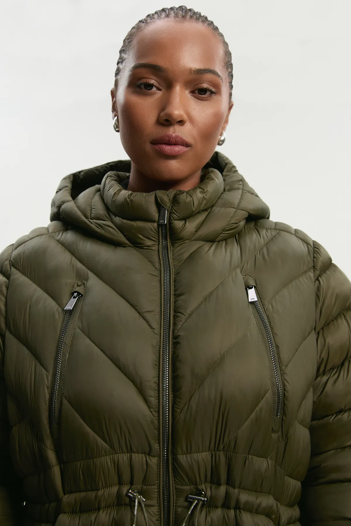 Plus Size Lightweight Knee Length Packable Coat BKK25084 3 Plus Size Lightweight Knee Length Packable Coat BKK25084