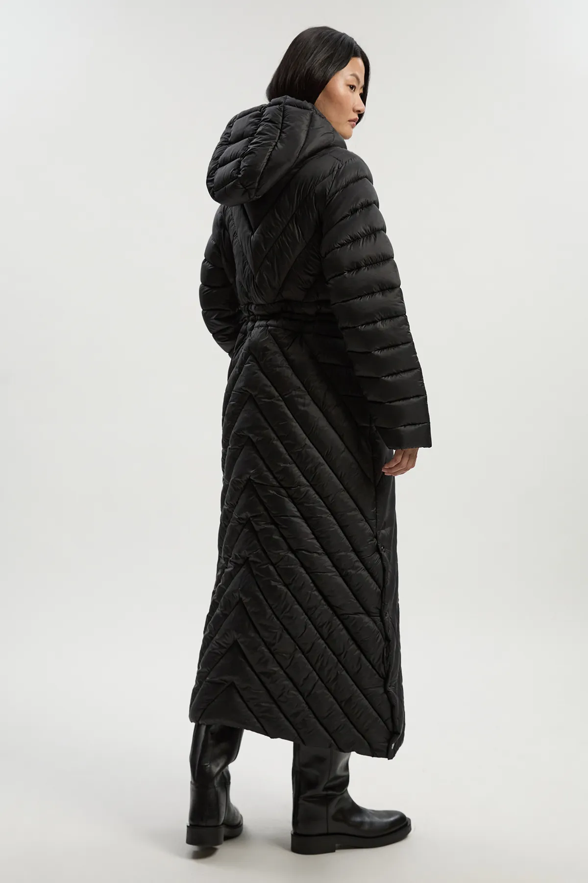 Petite Lightweight Packable Maxi Coat BKK25090