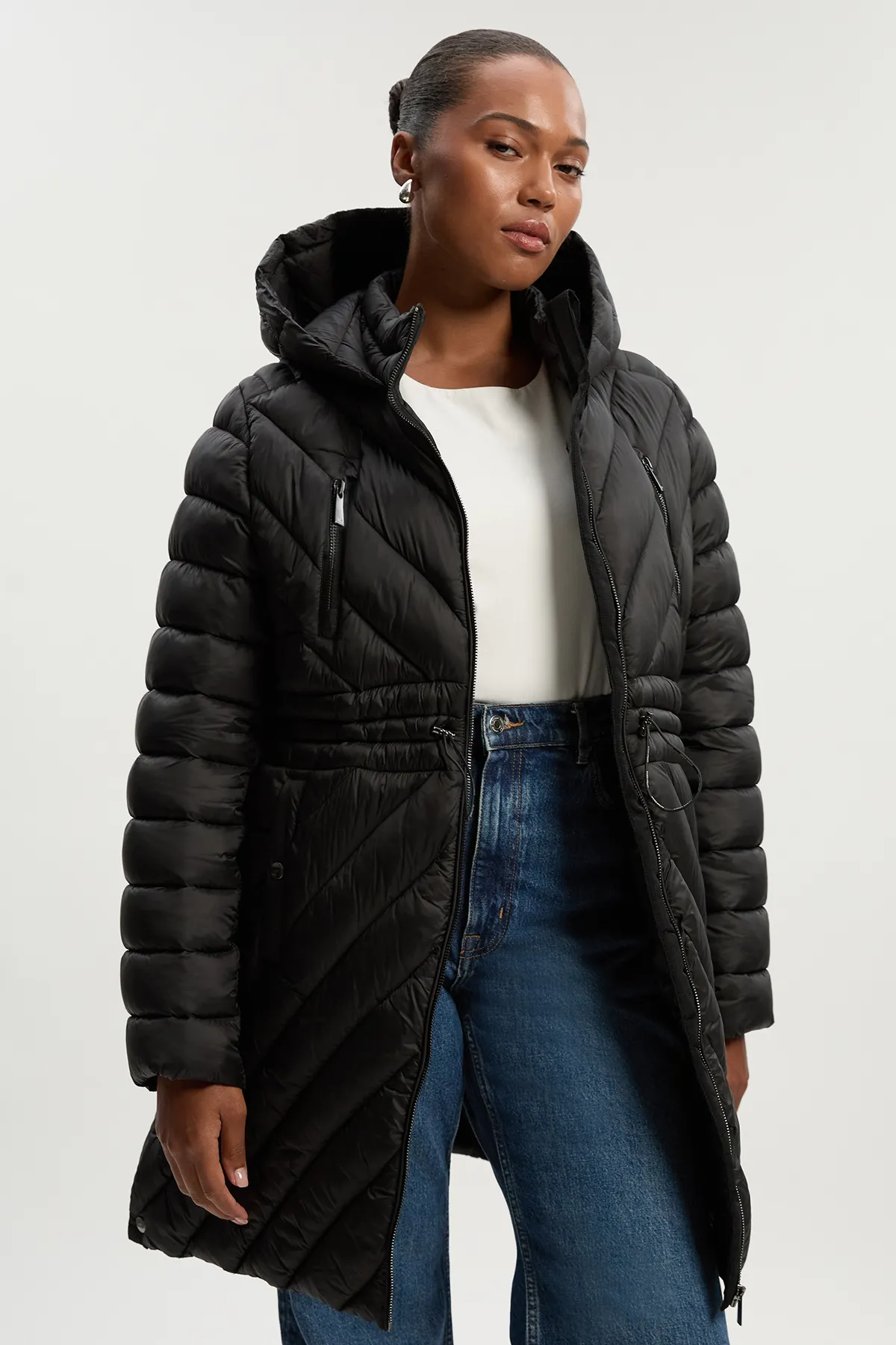 Plus Size Lightweight Packable Coat BKK25092