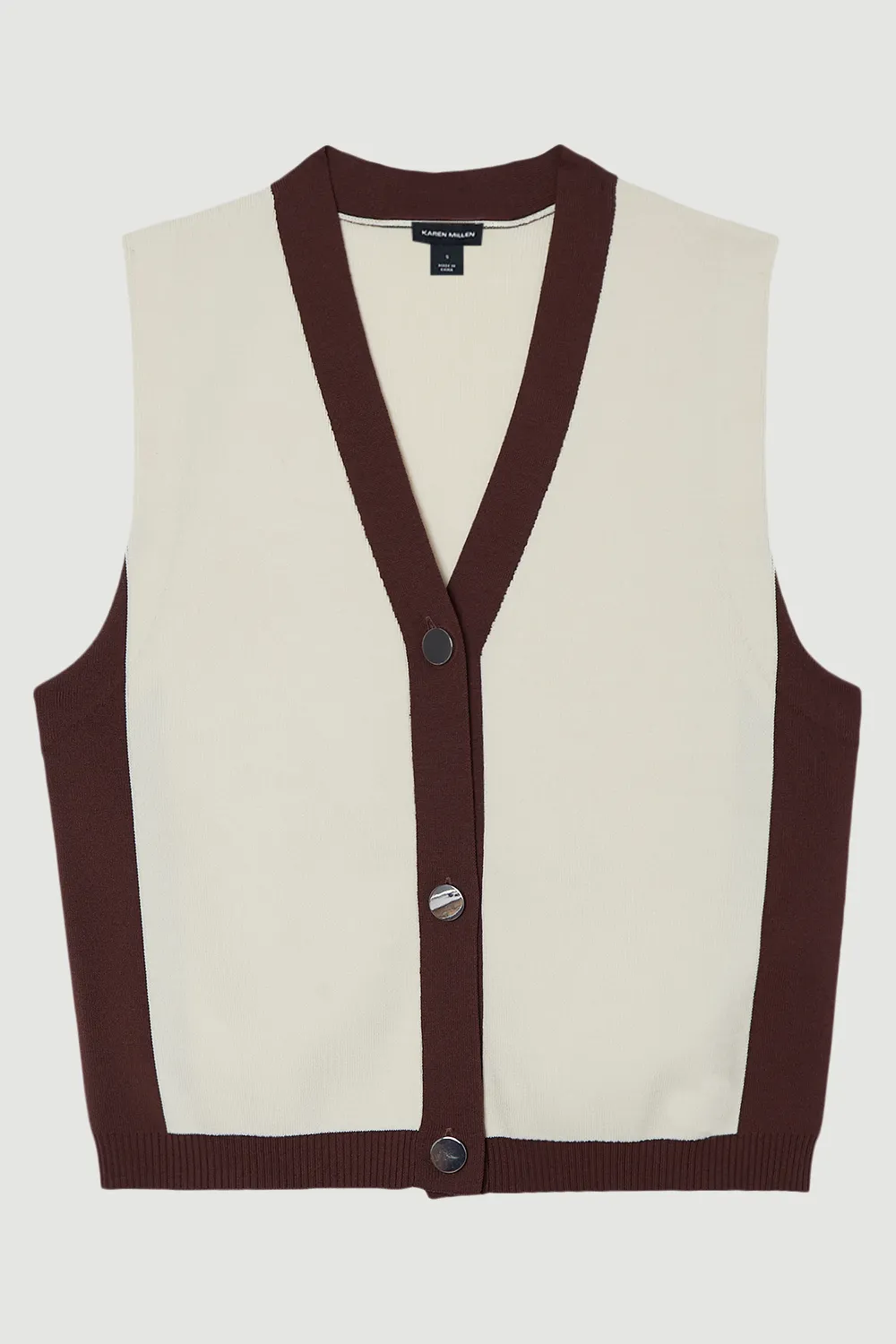 Colour Block Knitted Waistcoat BKK25235 4 Colour Block Knitted Waistcoat BKK25235