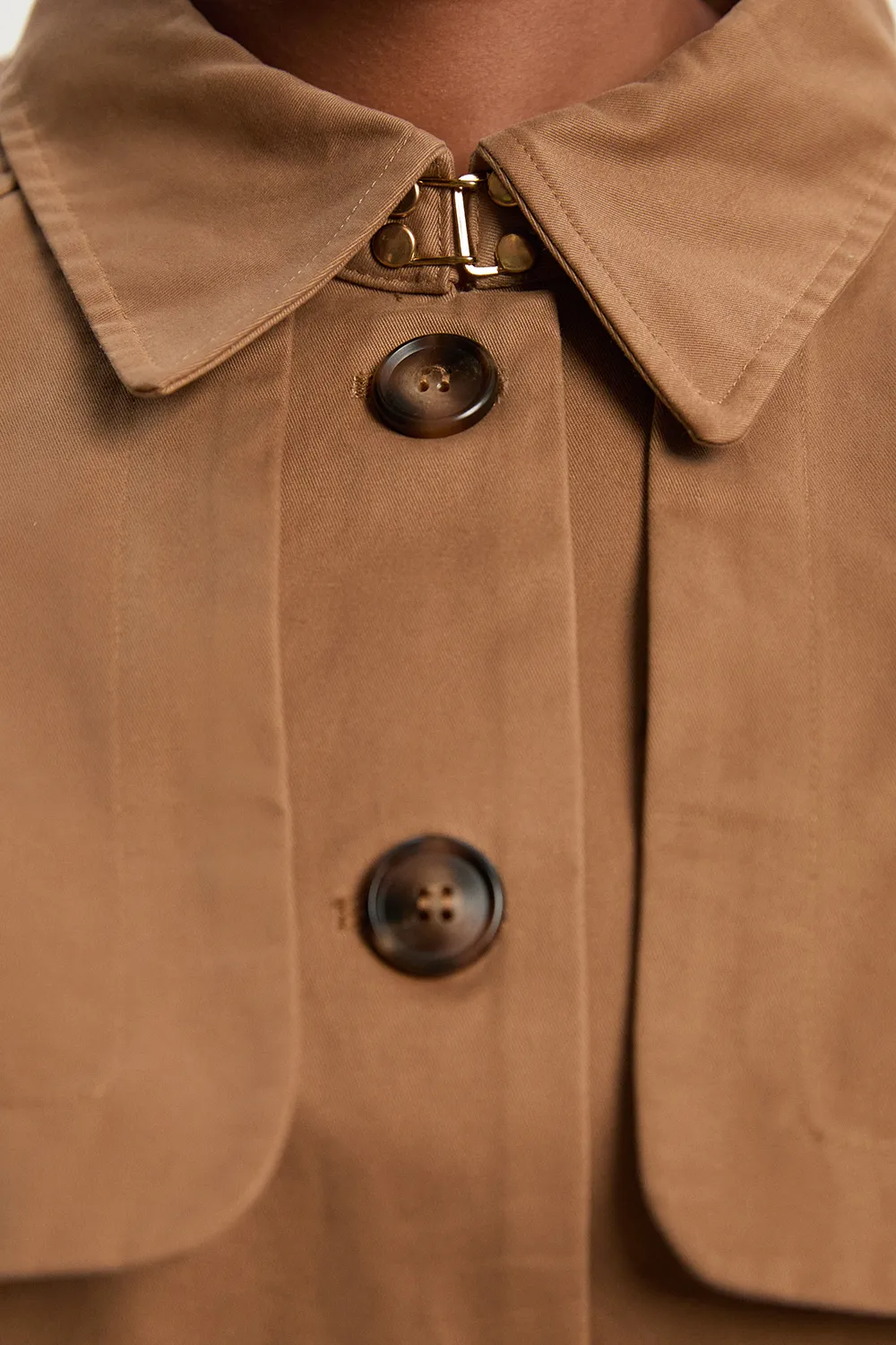 Plus Size Cape Detail Trench Coat BKK25241 5 Plus Size Cape Detail Trench Coat BKK25241