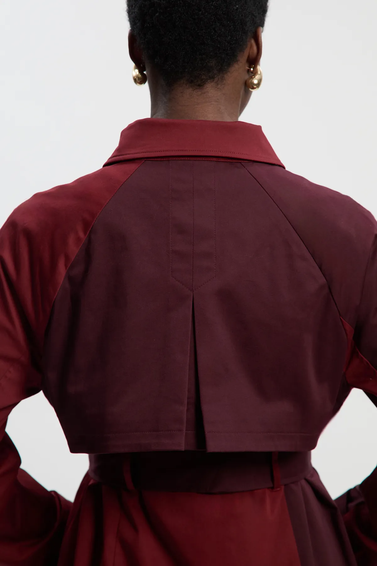 Petite Colour Block Belted Tailored Trench Coat BKK25256