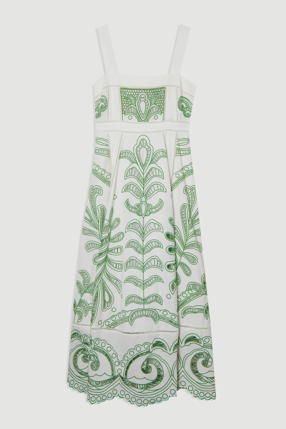 Cutwork Embroidered Woven Midi Prom Dress BKK25268