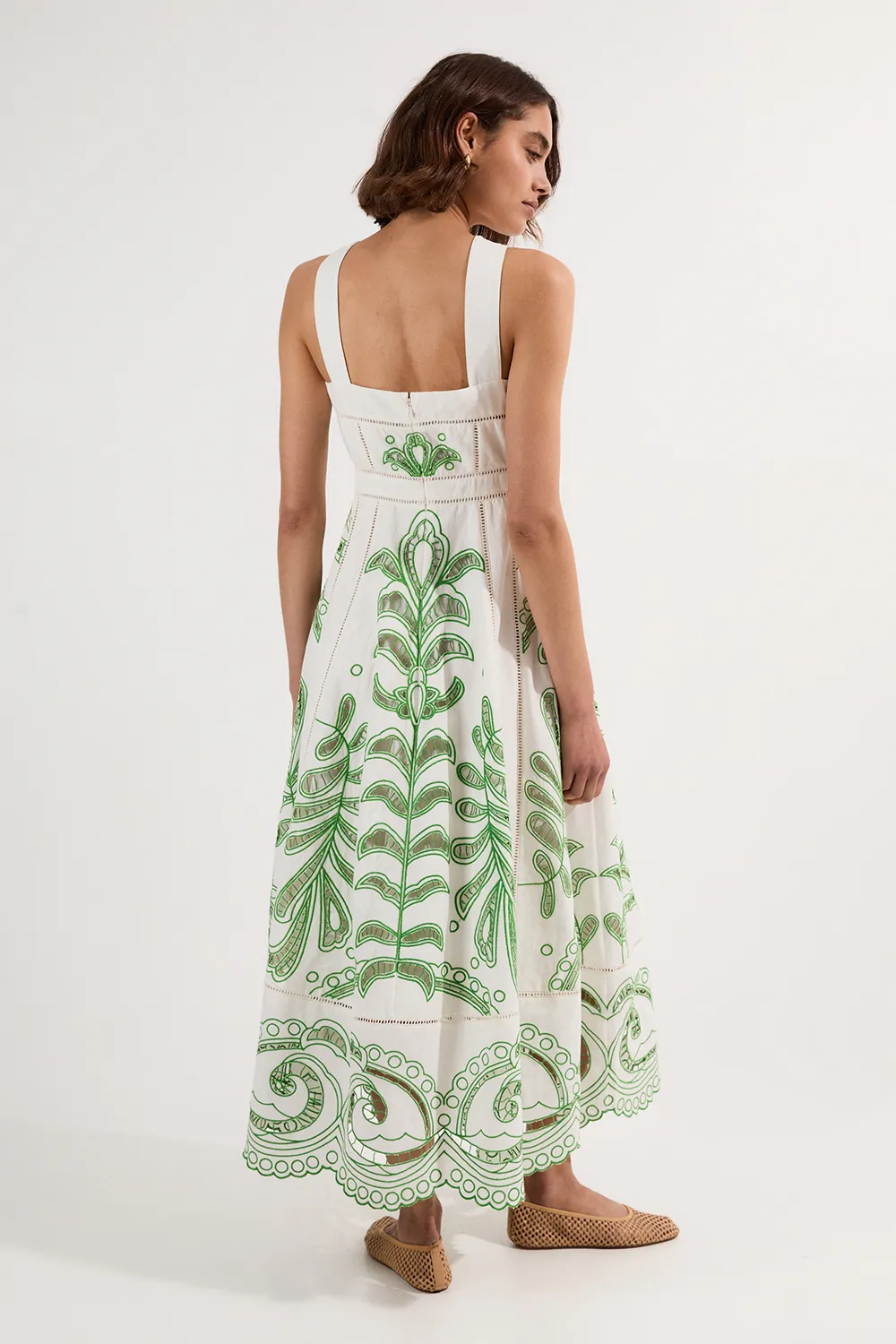 Petite Cutwork Embroidered Wide Woven Midi Prom Dress BKK25271 5 Petite Cutwork Embroidered Wide Woven Midi Prom Dress BKK25271