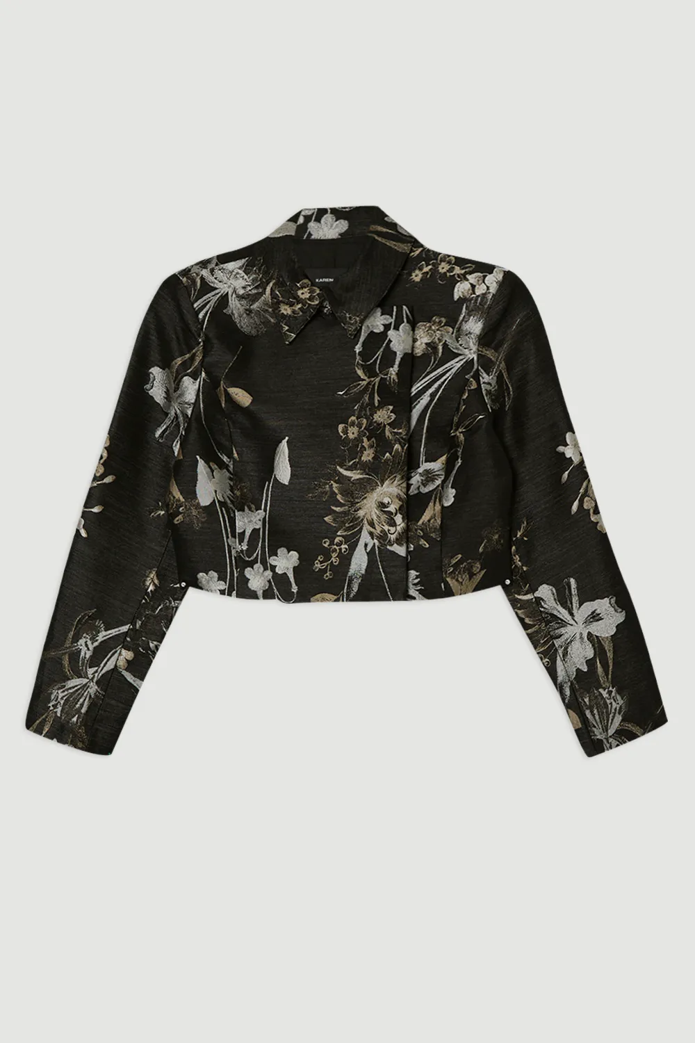 Floral Jacquard Tailored Jacket BKK25331 4 Floral Jacquard Tailored Jacket BKK25331