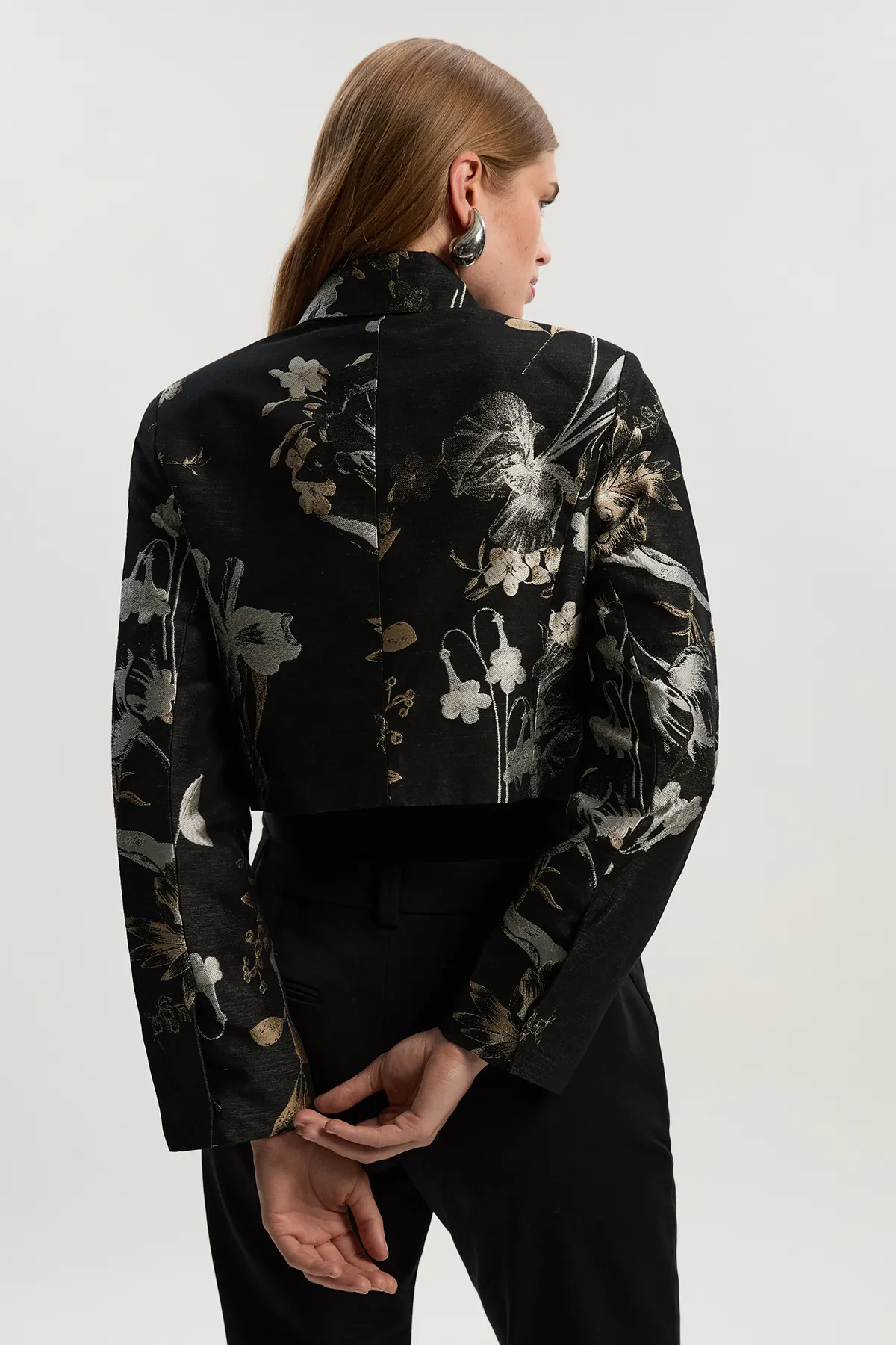 Floral Jacquard Tailored Jacket BKK25331 6 Floral Jacquard Tailored Jacket BKK25331