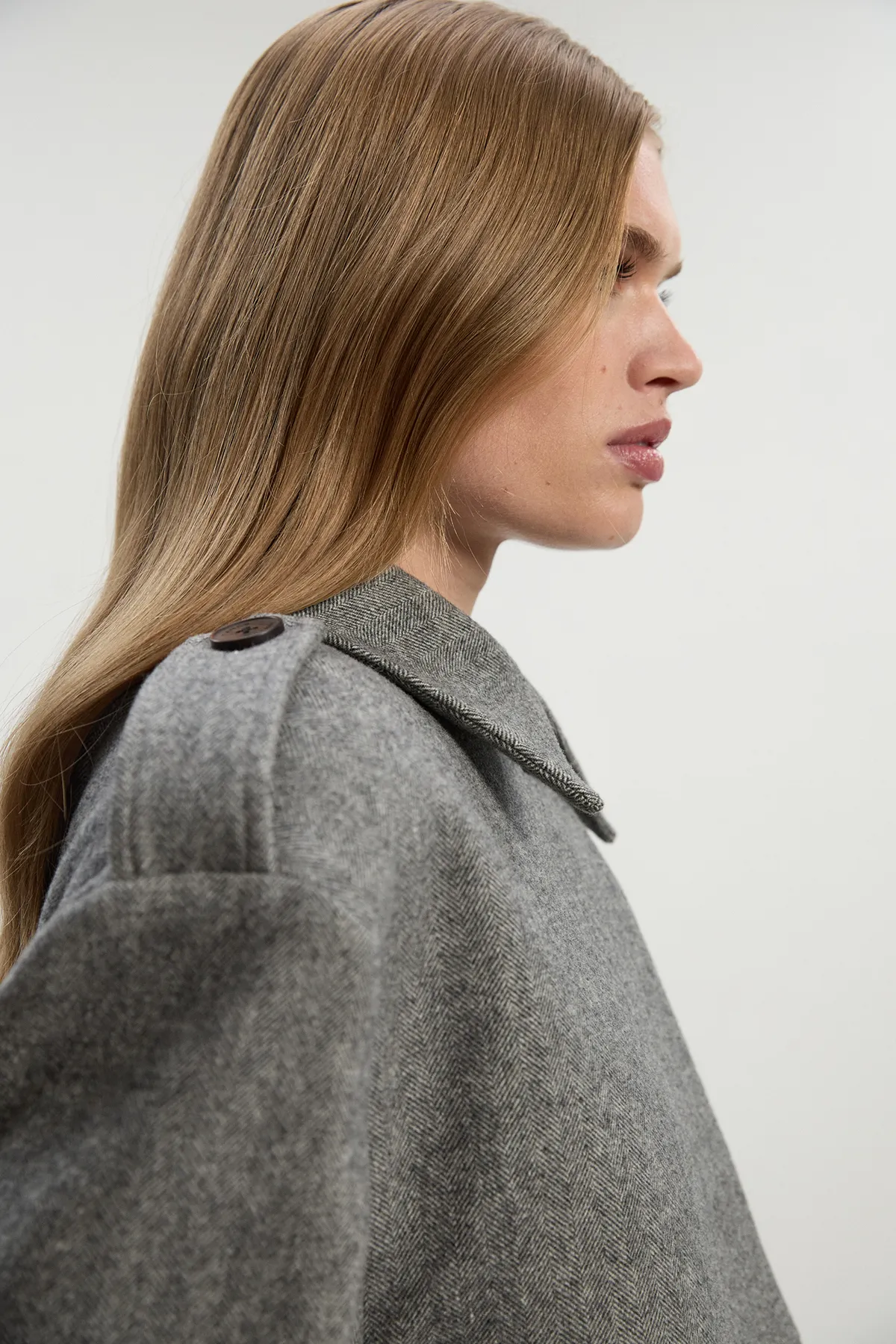 Herringbone Wool Belted Trench Tailored Maxi Coat BKK25373 5 Herringbone Wool Belted Trench Tailored Maxi Coat BKK25373