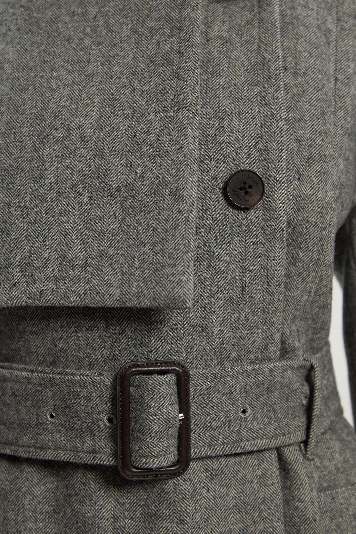 Herringbone Wool Belted Trench Tailored Maxi Coat BKK25373 6 Herringbone Wool Belted Trench Tailored Maxi Coat BKK25373