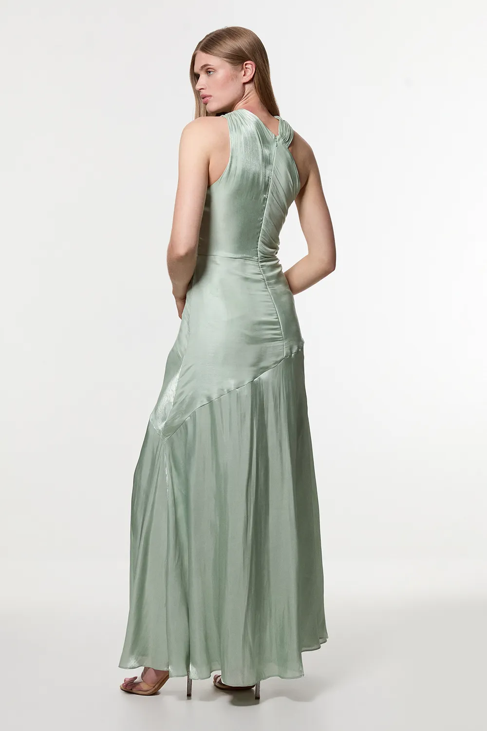 Petite Digital Ophelia Liquid Metallic Split Woven Maxi Dress BKK25401 4 Petite Digital Ophelia Liquid Metallic Split Woven Maxi Dress BKK25401