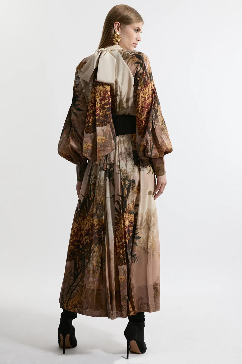 Lydia Millen Tall Silk Cotton Border Print Belted Maxi Dress BKK20839 6 Lydia Millen Tall Silk Cotton Border Print Belted Maxi Dress BKK20839