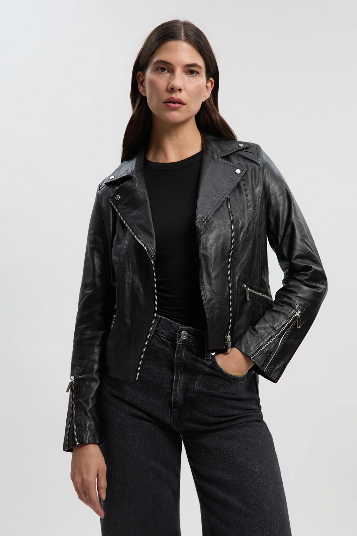 Leather Signature Moto Jacket BKK25429