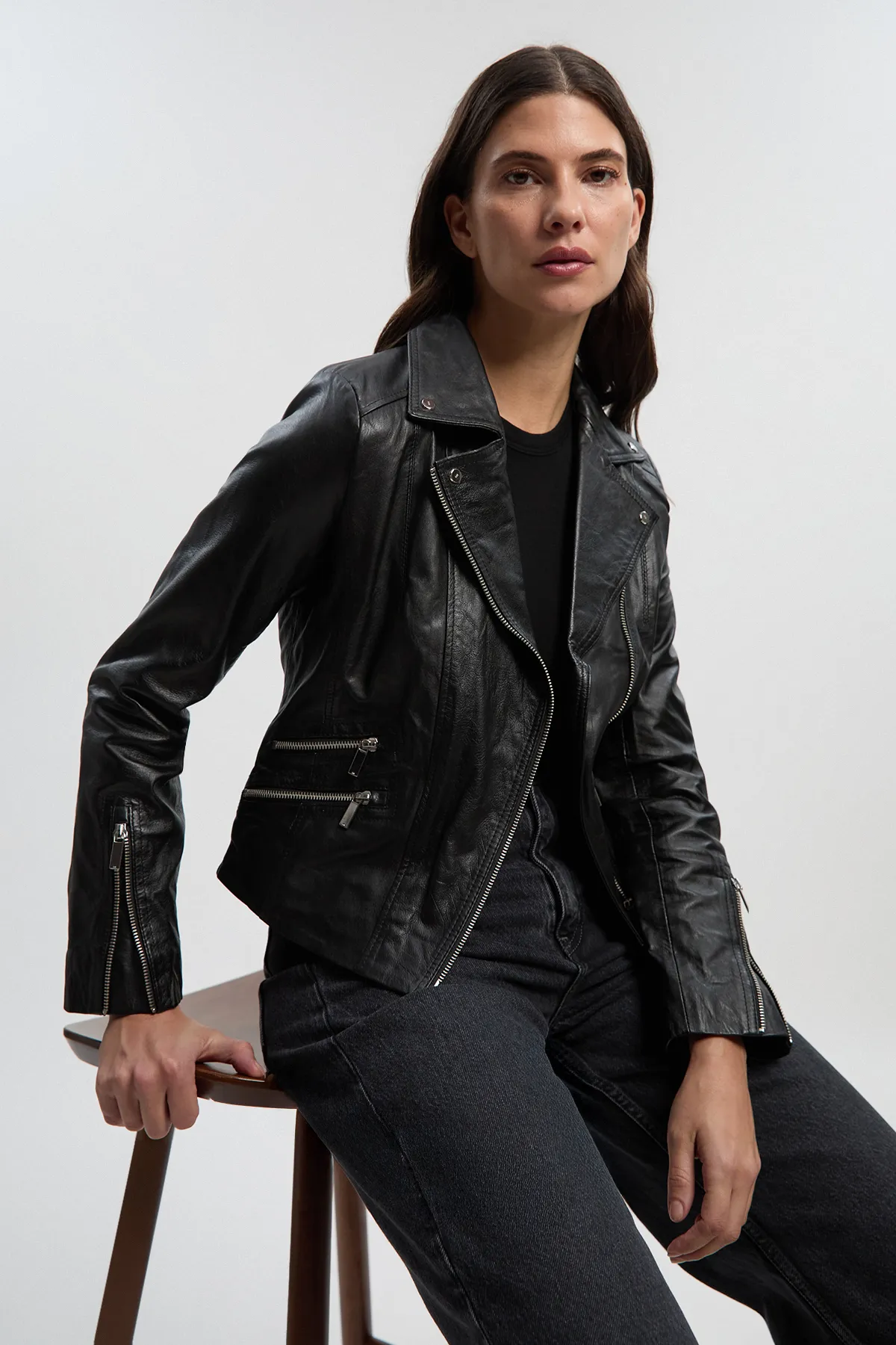 Leather Signature Moto Jacket BKK25429