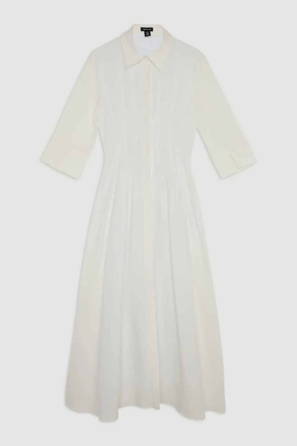 Lydia Millen Petite Premium Tailored Linen Darted Waist Midi Dress BKK25439 5 Lydia Millen Petite Premium Tailored Linen Darted Waist Midi Dress BKK25439