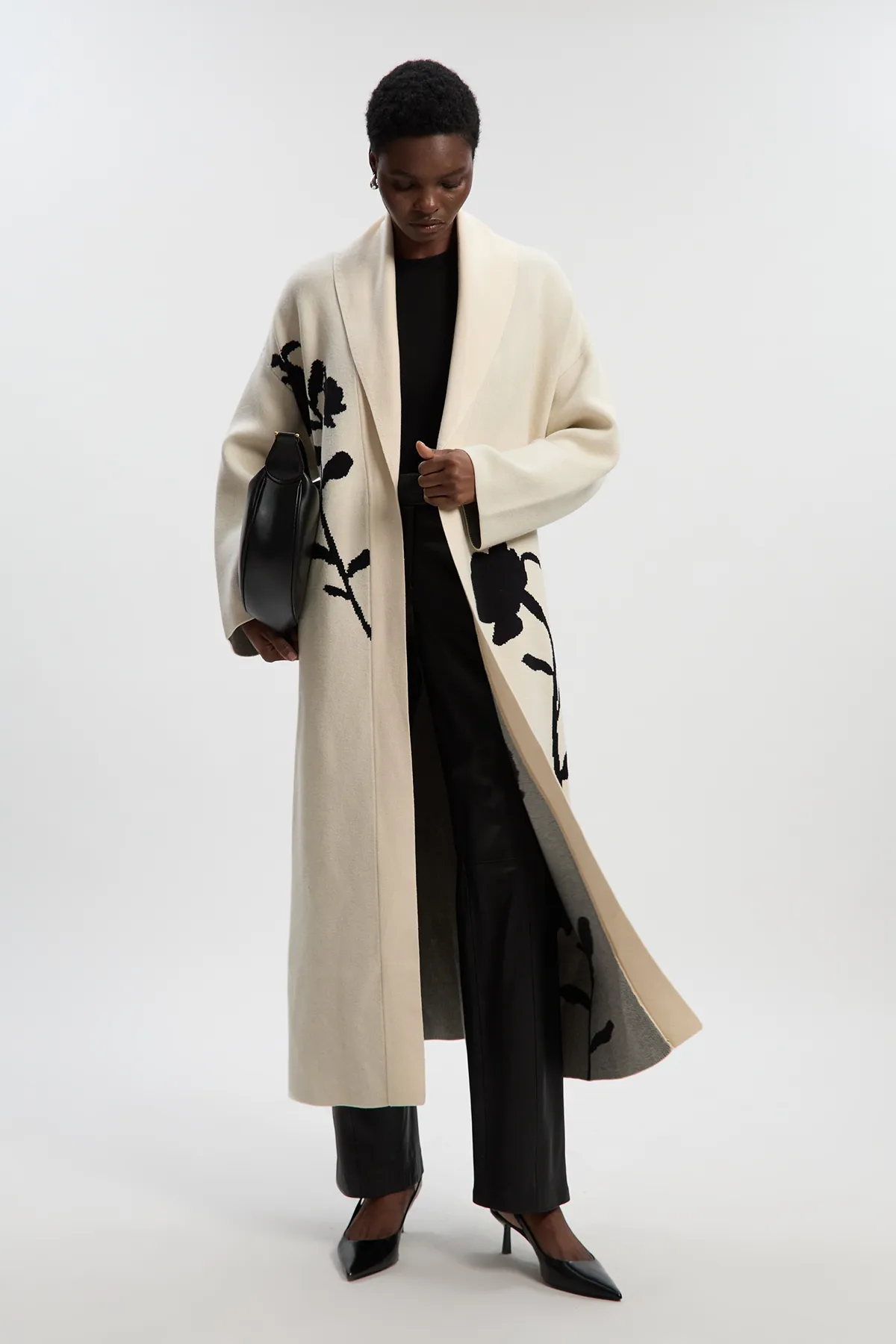 Petite Jacquard Floral Knitted Coatigan BKK25512