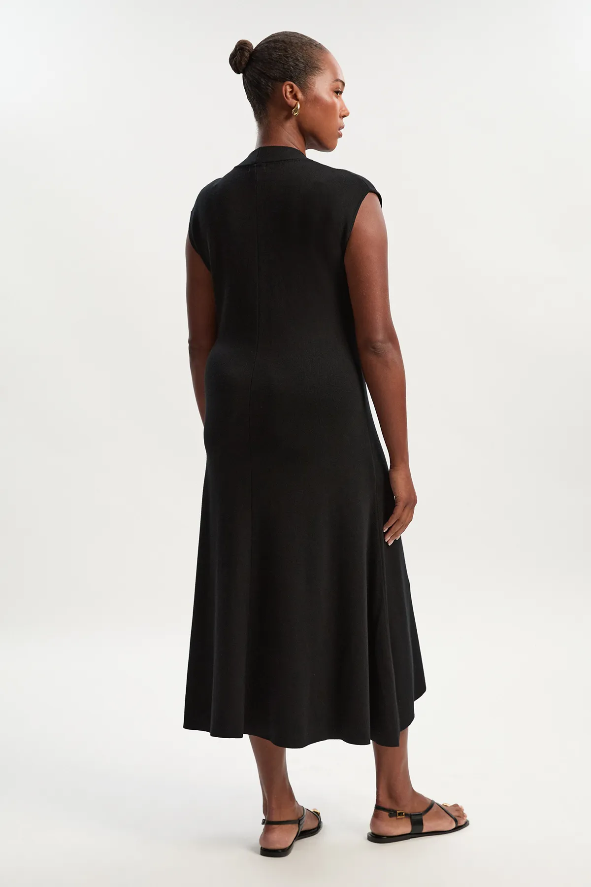 Plus Size Viscose Blend Zip Front Sleeveless Knitted Midi Dress BKK25539 5 Plus Size Viscose Blend Zip Front Sleeveless Knitted Midi Dress BKK25539