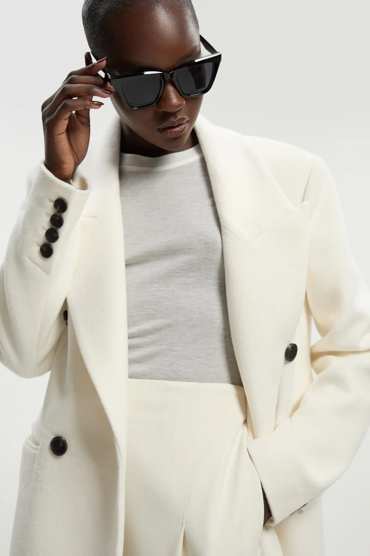 Brushed Wool Oversized Double Breasted Tailored Maxi Coat BKK25585 5 Brushed Wool Oversized Double Breasted Tailored Maxi Coat BKK25585